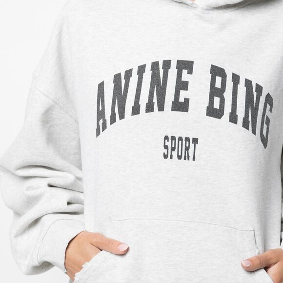 SOLD Anine Bing HARVEY SWEATSHIRT - HEATHER GREY - Picture 7 of 8
